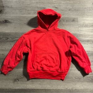 YZY Gap Yeezy Double Layer Hoodie Youth Size Medium Red Unisex Kids Kanye West
